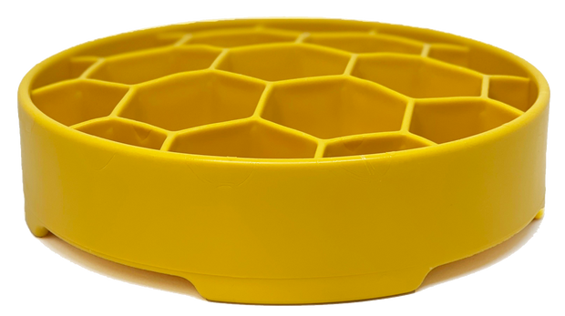 Honeycomb Design Enrichment Slow Feeder Bowl for Dogs