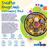 Honeycomb Design Enrichment Slow Feeder Bowl for Dogs