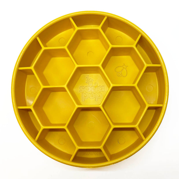 Honeycomb Design Enrichment Slow Feeder Bowl for Dogs