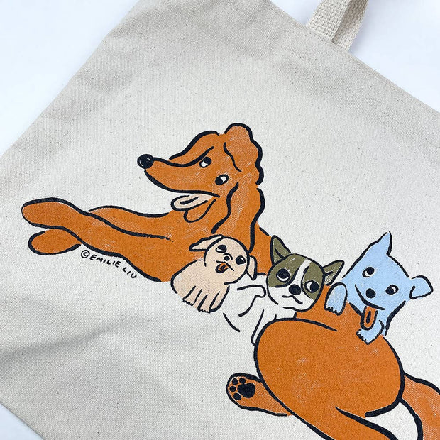 Emilie Liu Collaboration Tote Bag "Pup Squad" Limited