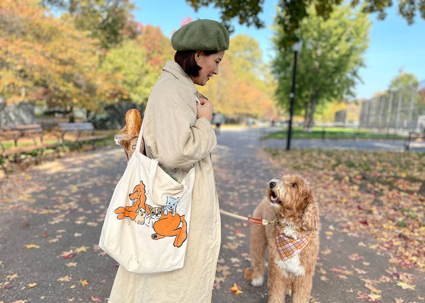 Emilie Liu Collaboration Tote Bag "Pup Squad" Limited