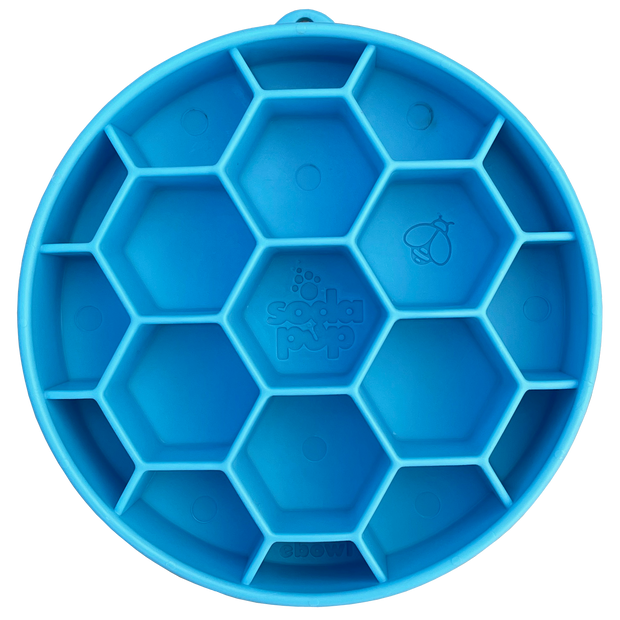 Honeycomb Design Enrichment Slow Feeder Bowl for Dogs